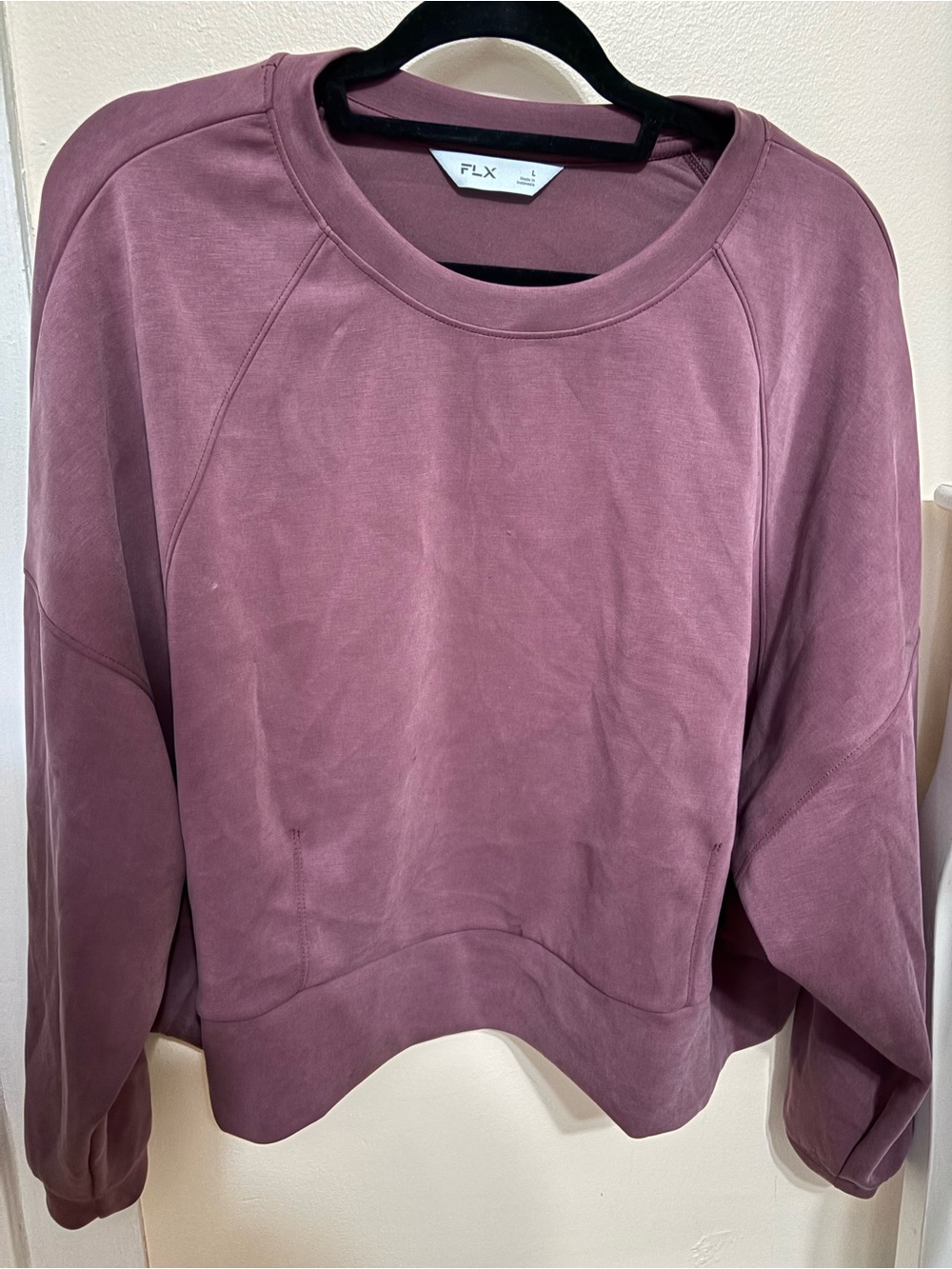 NWOT Women's FLX Muave Oversized Crewneck Pullover
 Size Large